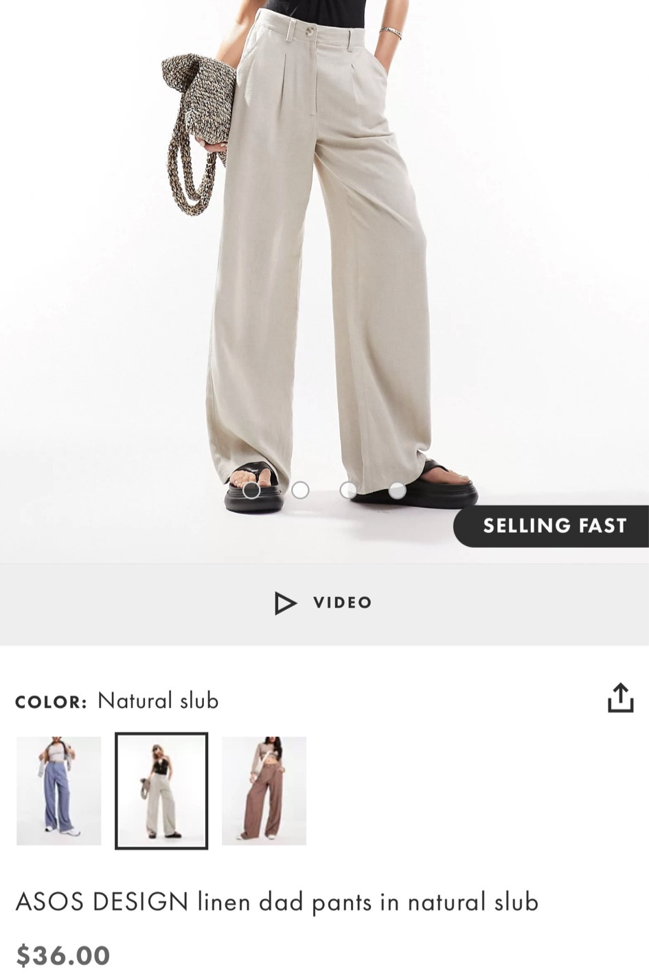 Linen Dad Pants -ASOS 

#LTKunder100 #LTKstyletip #LTKworkwear