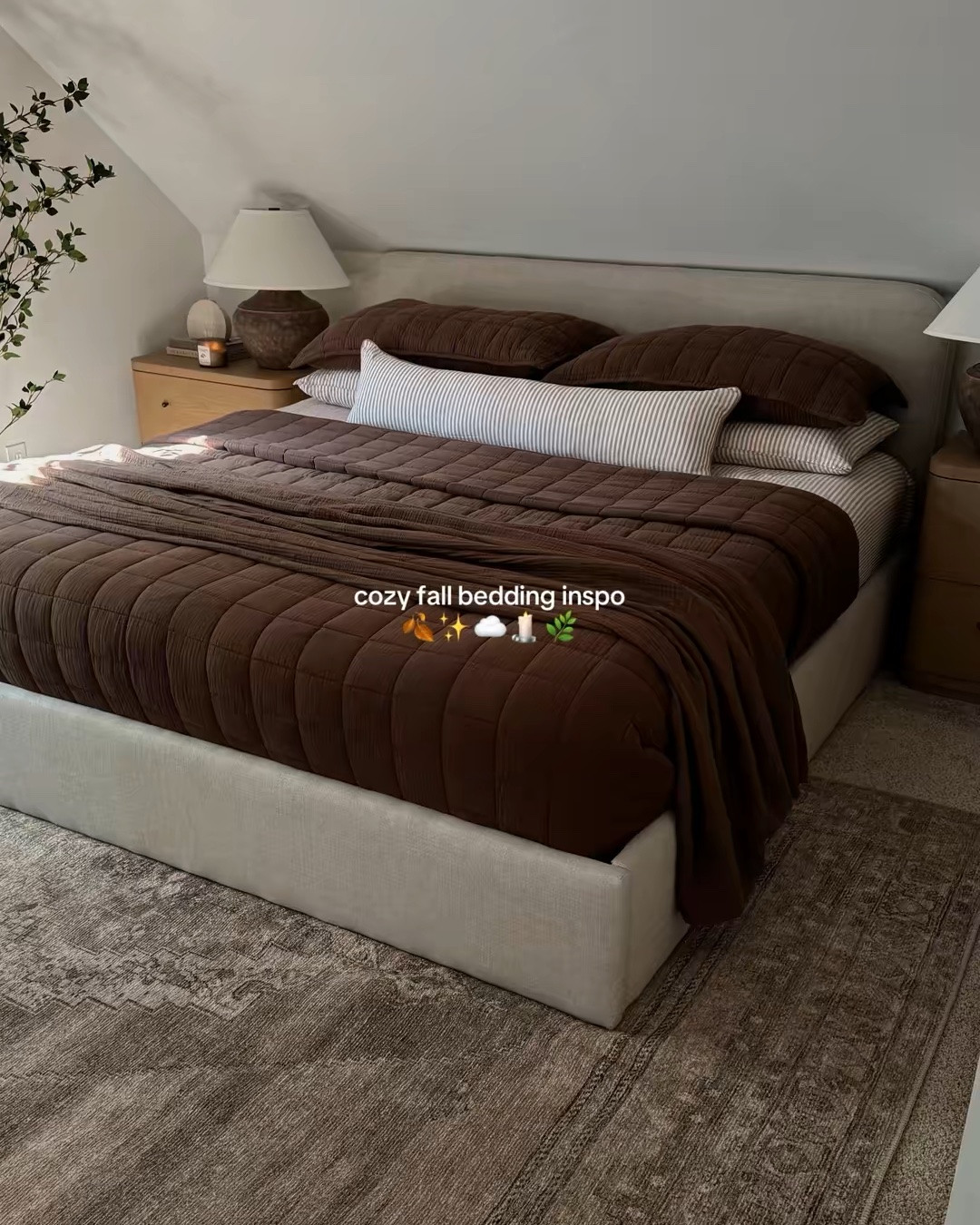 fall cozy layered bedding favorites 🤎🍂