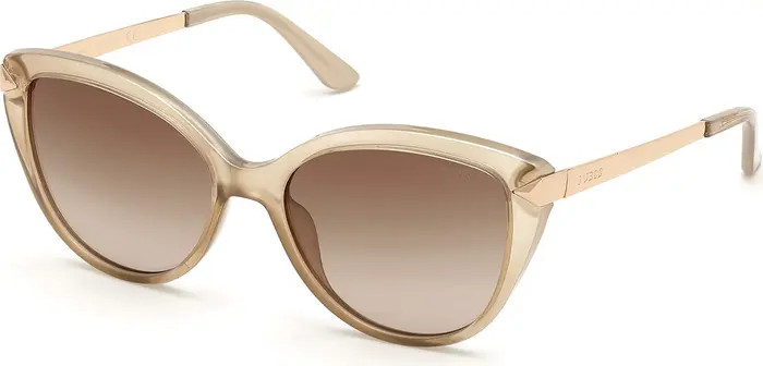 GUESS 57mm Gradient Cat Eye Sunglasses | Nordstrom | Nordstrom