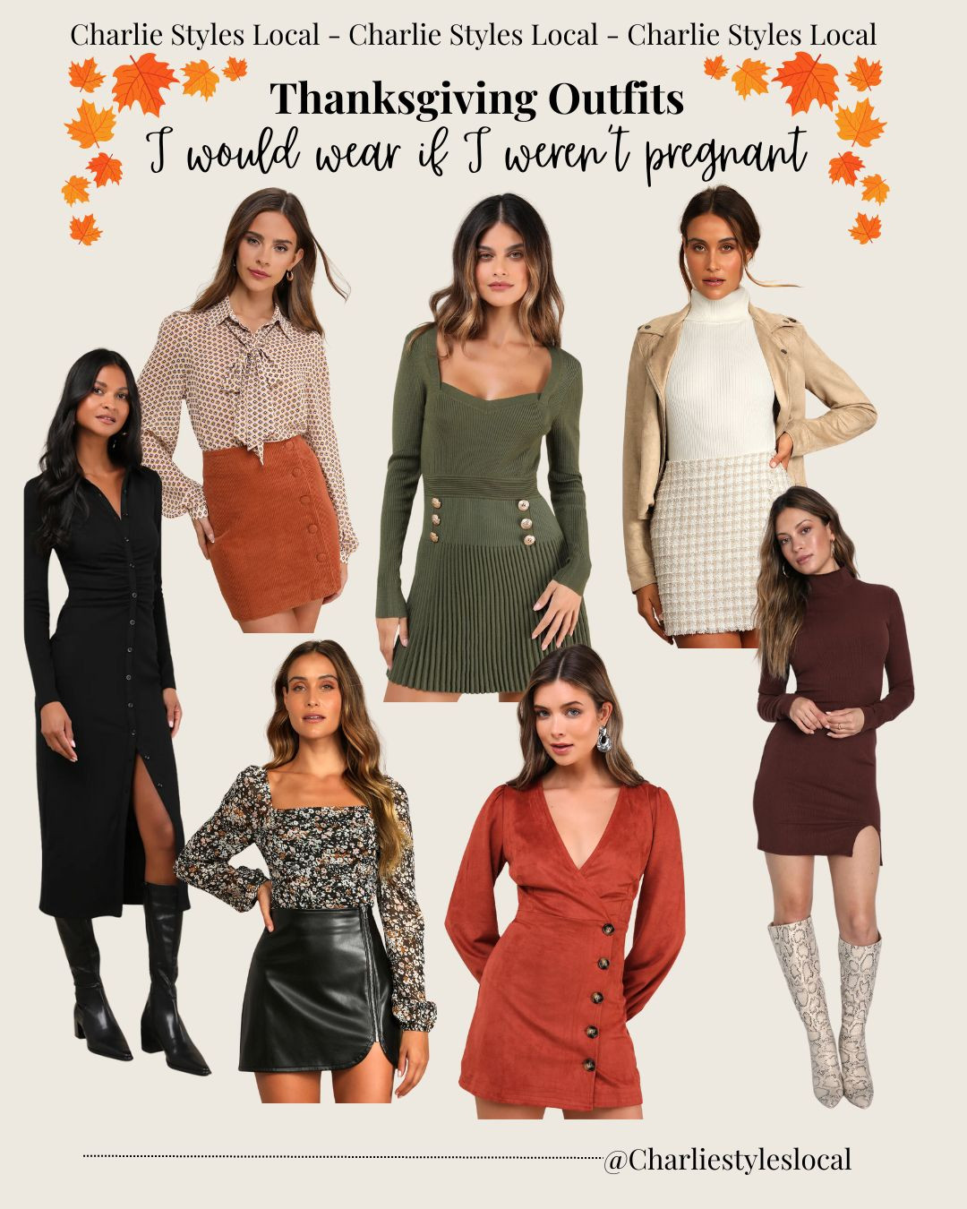 Trendy Thanksgiving Outfits! Loving all the fall colors! These are perfect for looking putting together but still comfortable for the Thanksgiving Holiday. Any of these paired with boots would make the perfect outfit! 

#thanksgivingoutfit #style #falloutfit #lulus #skirts #dress #falldress  

 #LTKHoliday #LTKStyleTip