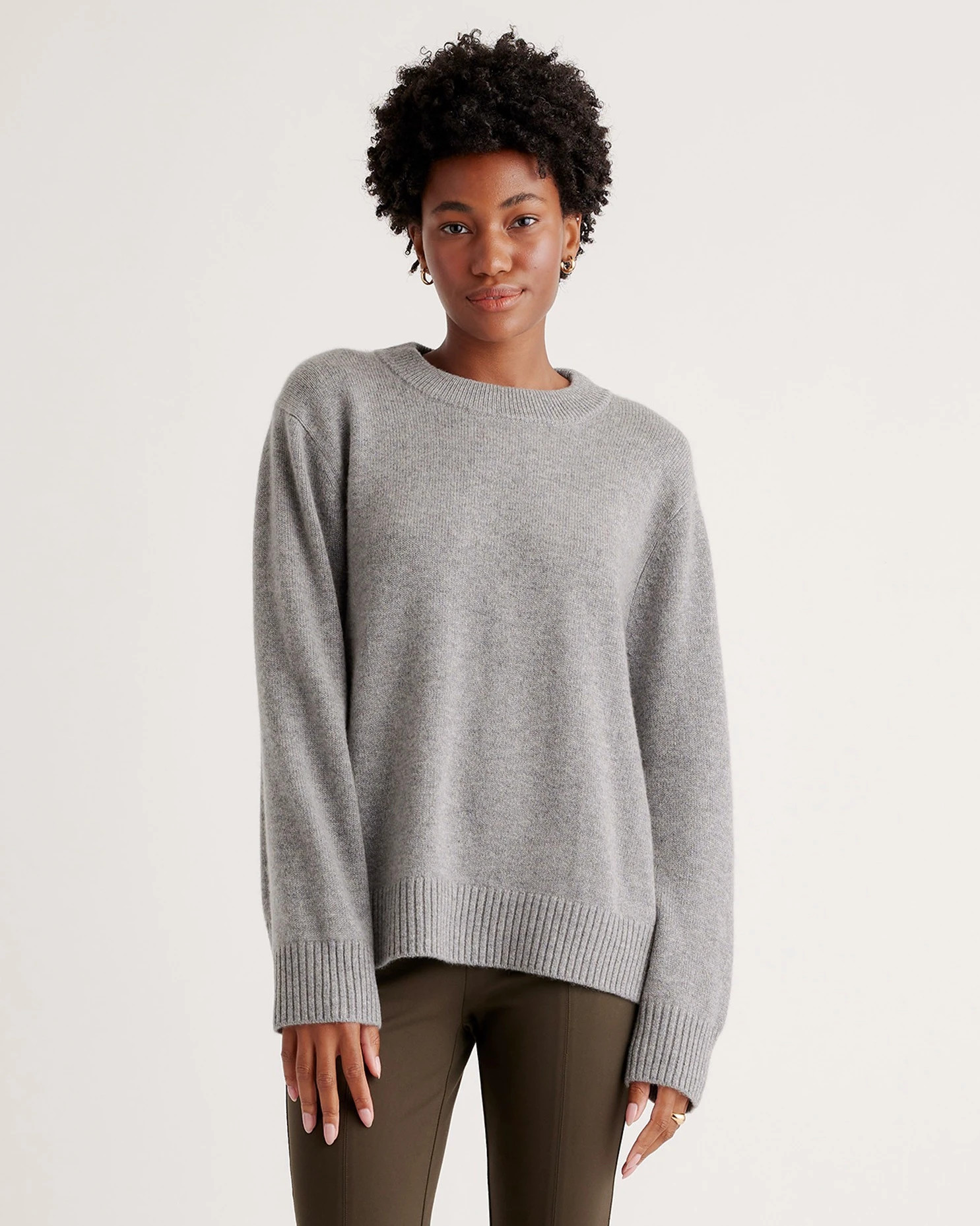 Mongolian Cashmere Oversized Crewneck Sweater | Quince
