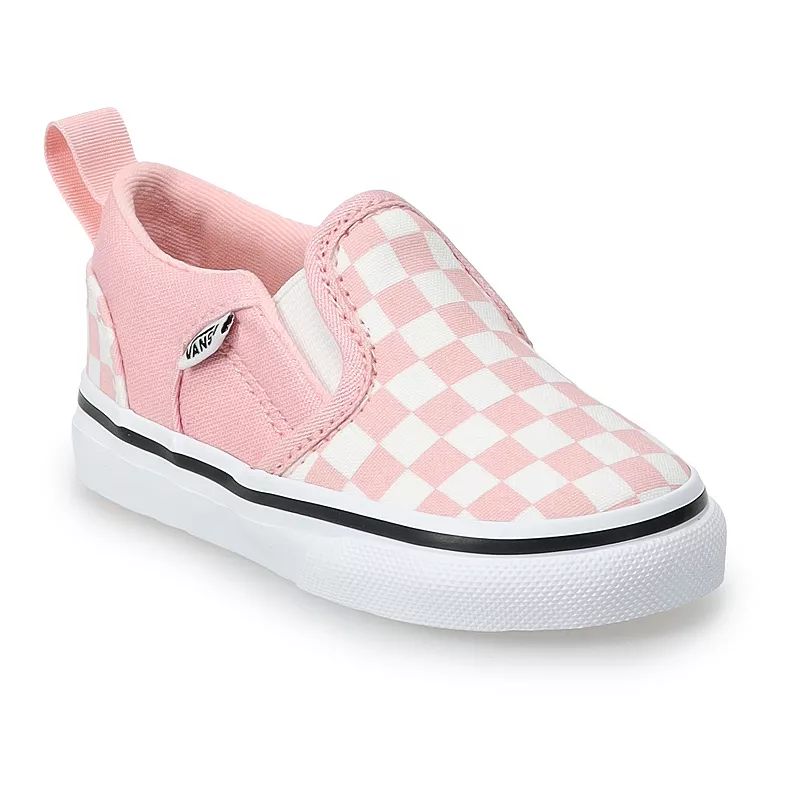 Vans Asher V Kids' Pink Checkered Shoes, Girl's, Size: 9 T, Med Pink | Kohl's