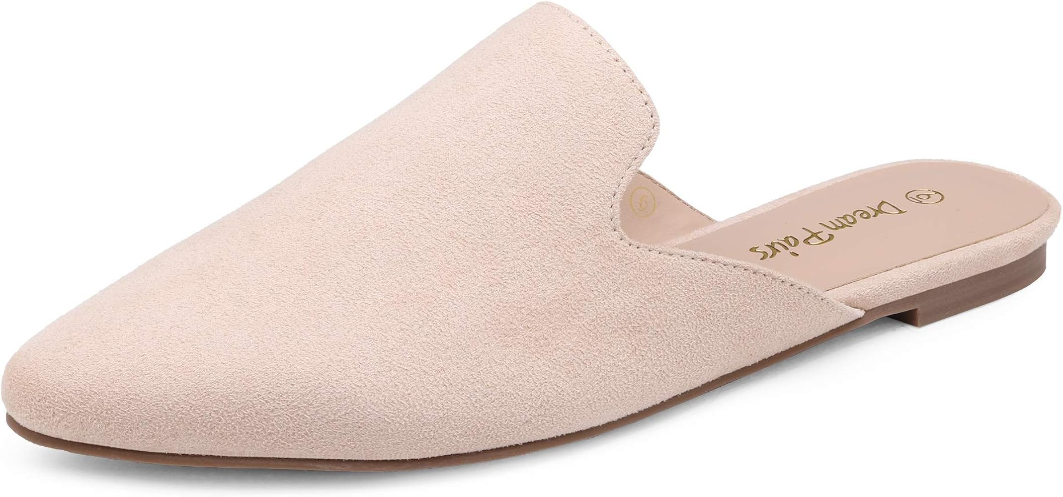 DREAM PAIRS Women's Flat Mules Pointed Toe Backless Loafer Shoes | Amazon (US)