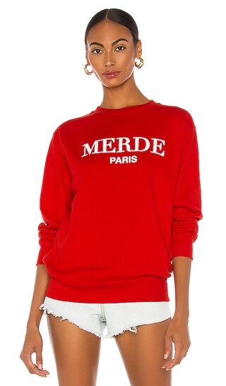 Merde Sweatshirt in Red | Revolve Clothing (Global)