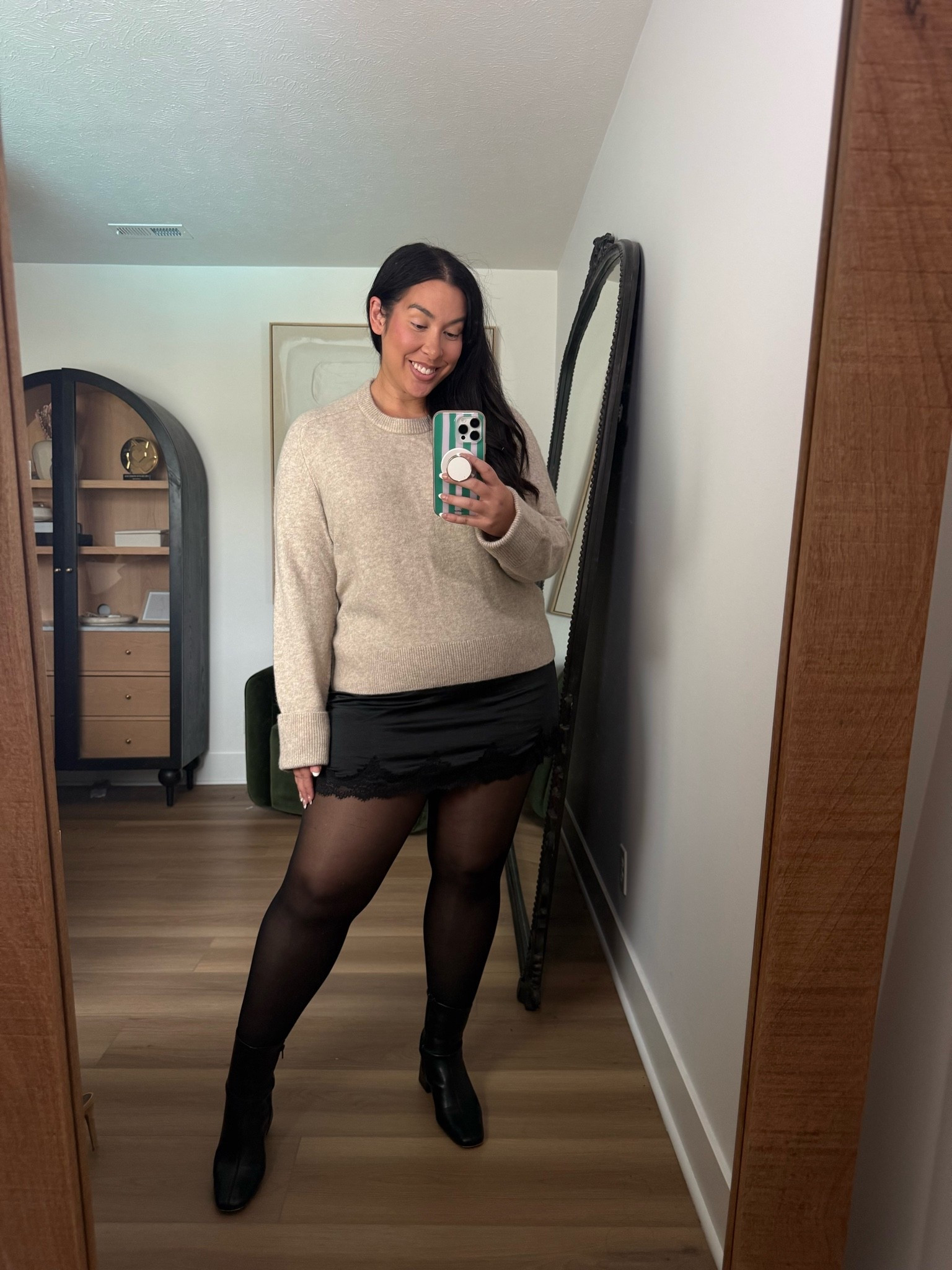 Loving that satin and lace are having such a moment for fall and I can’t get enough of this comfy cozy sweater! Wearing a large on top and an XL on the bottom. Midsize, midsize fashion, fall, Abercrombie

#LTKootd #LTKMidsize