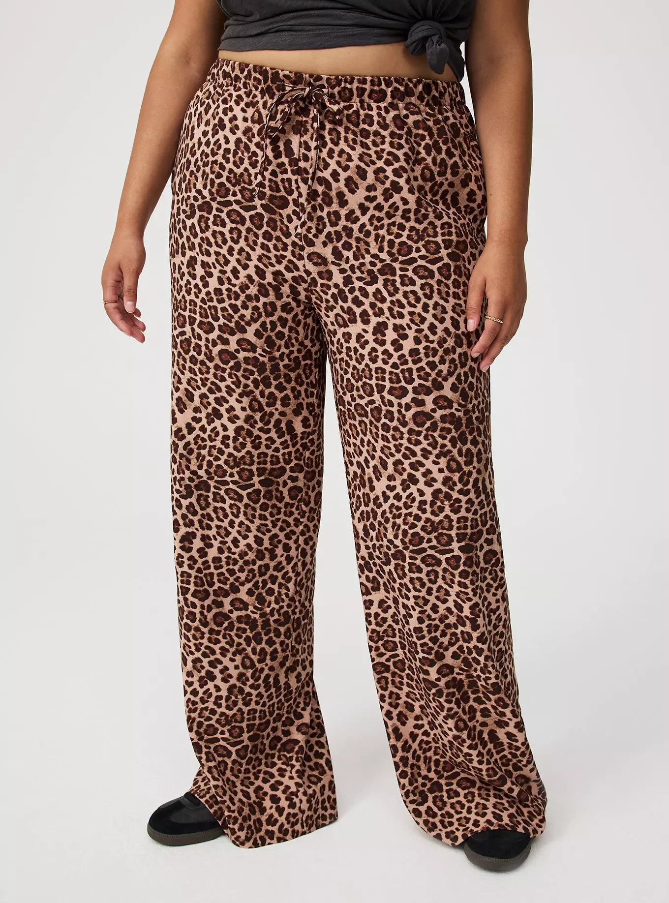 Wide Leg High-Rise Crepe Pant | Torrid (US & Canada)