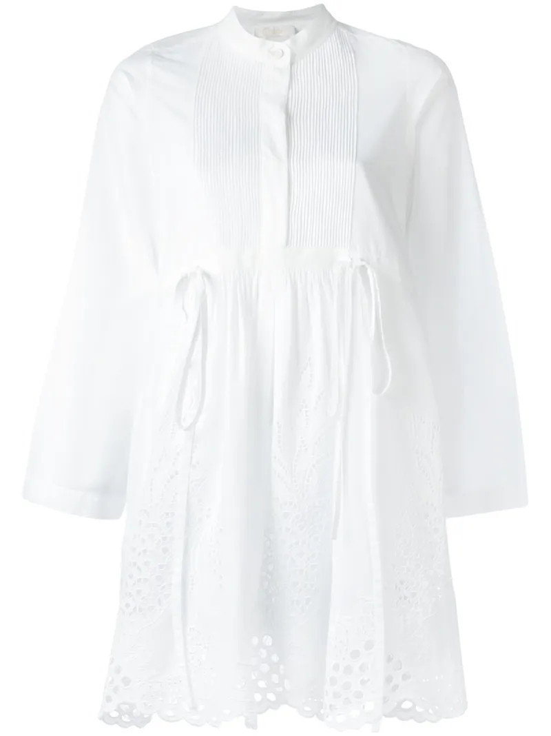 Chloé pineapple broderie anglaise dress, Women's, Size: 36, White, Cotton | FarFetch US