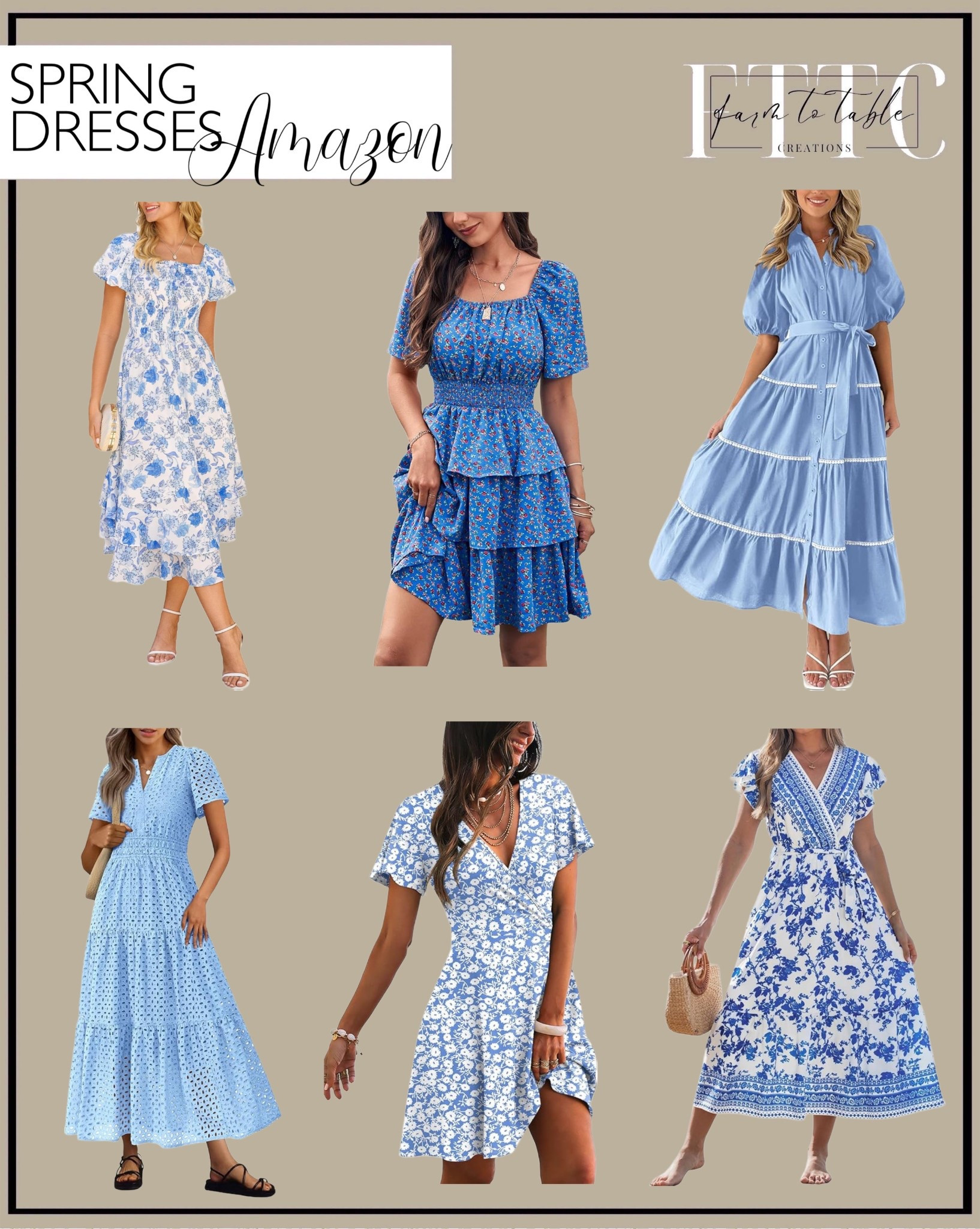Amazon Spring Easter Dresses | Blue & White Floral Finds

Follow @farmtotablecreations on Instagram for more

If you’re looking for that perfect Easter dress moment… this is it 💙 These Amazon finds are giving soft florals, flowy silhouettes, and that effortless “put together but still comfy” vibe we all want for spring. From smocked bodices to eyelet details and classic wrap styles, every one of these feels elevated but still budget-friendly.

These blue + white tones are especially perfect for Easter, brunch, showers, or even spring family photos. Light, airy, and flattering… exactly what we’re reaching for this season. And the best part? Most of these styles are trending right now and priced under $60, making them an easy yes for a quick wardrobe refresh.  ￼

#easterdress #springdress #amazonfashion #midiDress #womensfashion #ootd #ootn #springfashion 

#LTKootd #LTKOver40 #LTKSaleAlert
