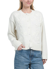 Button Front Cardigan With Embroidered Flowers | Wool Sweaters | Marshalls | Marshalls