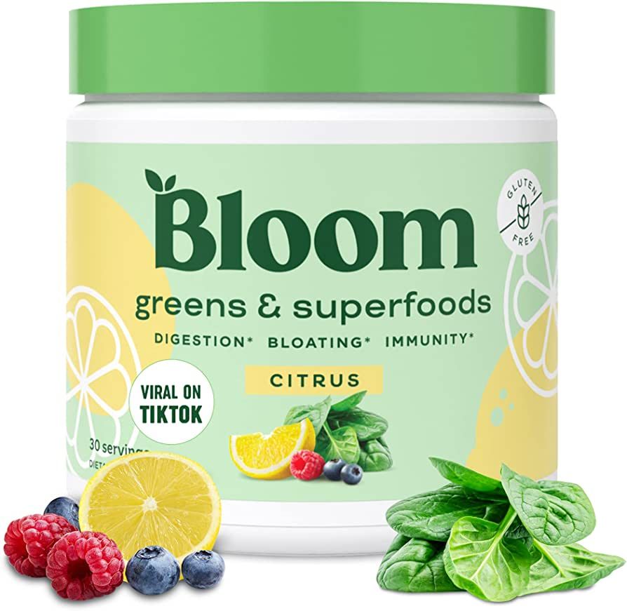 Bloom Nutrition Super Greens Powder Smoothie & Juice Mix - Probiotics for Digestive Health & Bloa... | Amazon (US)