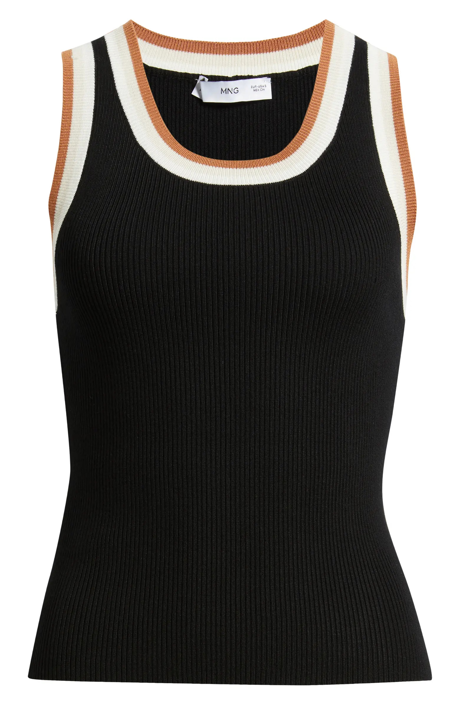 MANGO Crochi Rib Tank Top | Nordstrom | Nordstrom