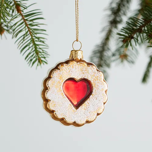Sur La Table Linzer Cookie Glass Ornament, 2.7" | Sur La Table