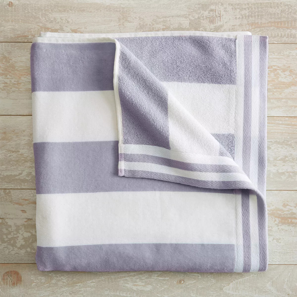 100% Cotton Cabana Striped Oversized Beach Towels - Great Bay Home (35" x 70", Lavender Purple). | Target