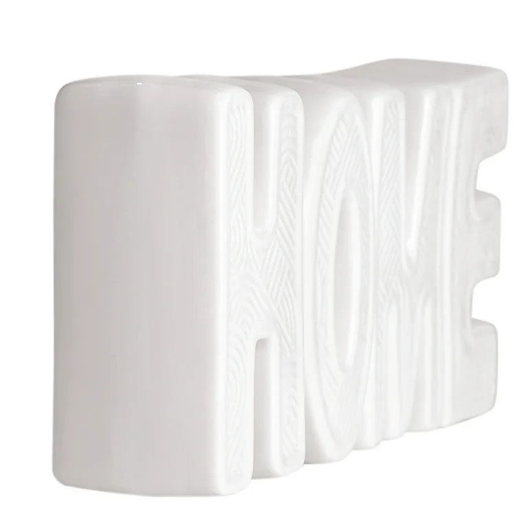 Mainstays Indoor Ceramic Home Tabletop Modern White Color Farmhouse Sign 3.5" x 7.75" | Walmart (US)