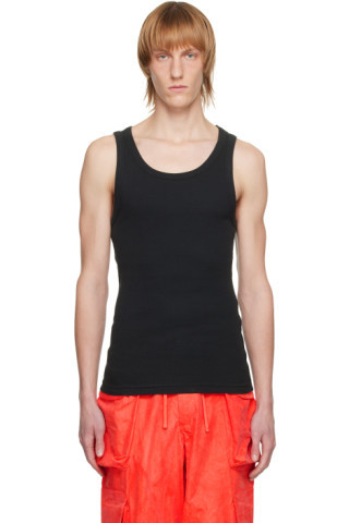 Entire Studios - Black Scoop Neck Tank Top | SSENSE