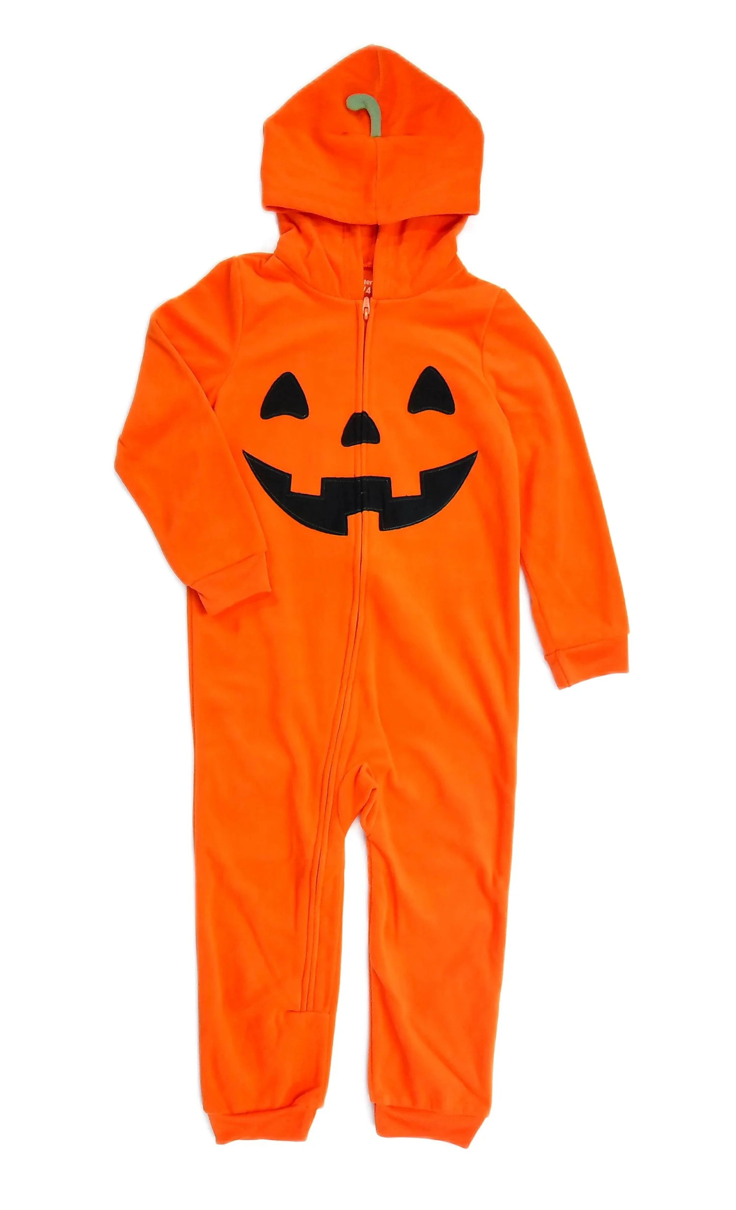 Carter's Toddler Kids Halloween Jack-O-Lantern Fleece Hooded Pajama Sleeper, Size 2T | Walmart (US)