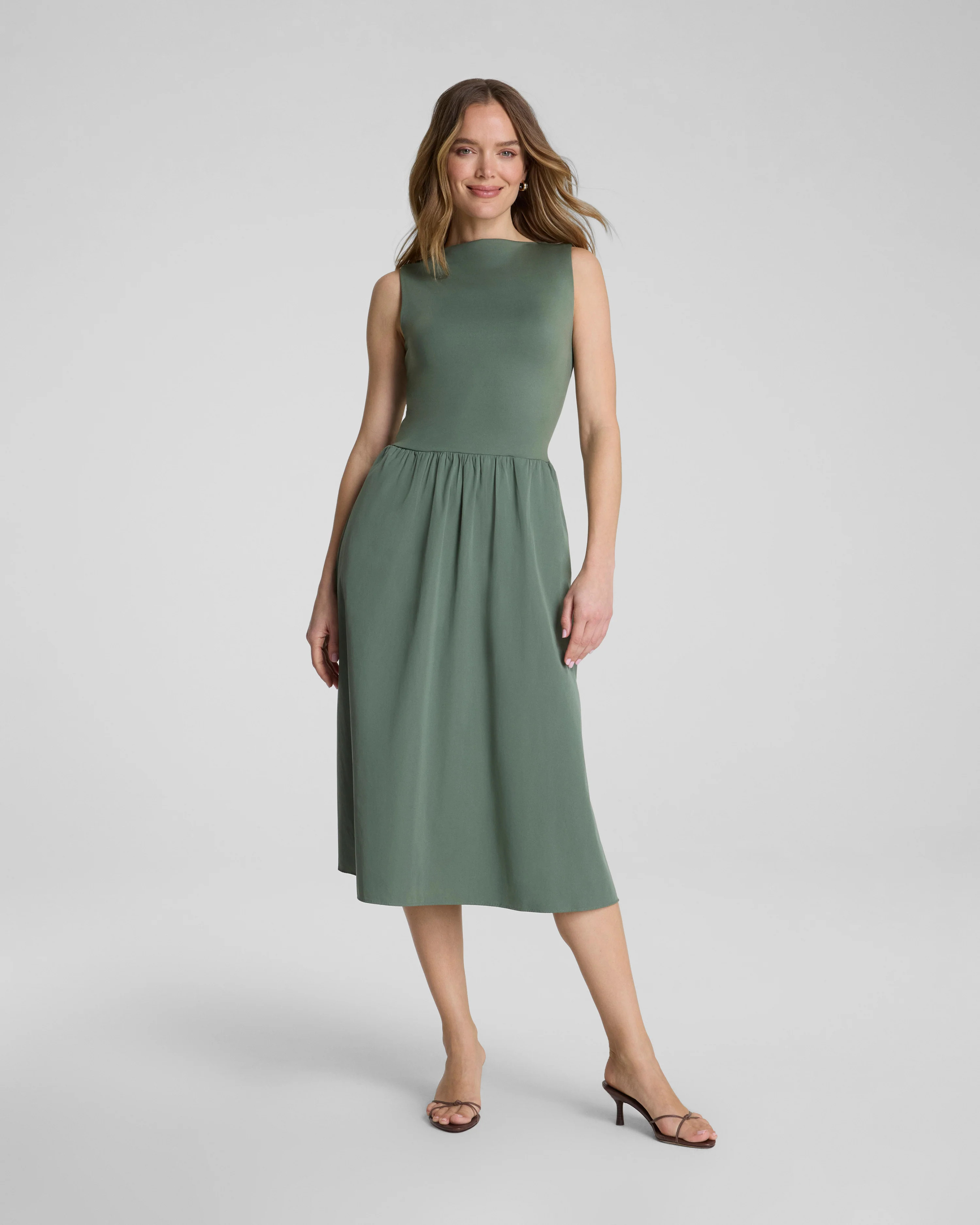 SPANXsmooth™ High Neck Midi Dress | Smoothing Jersey Dress | Spanx