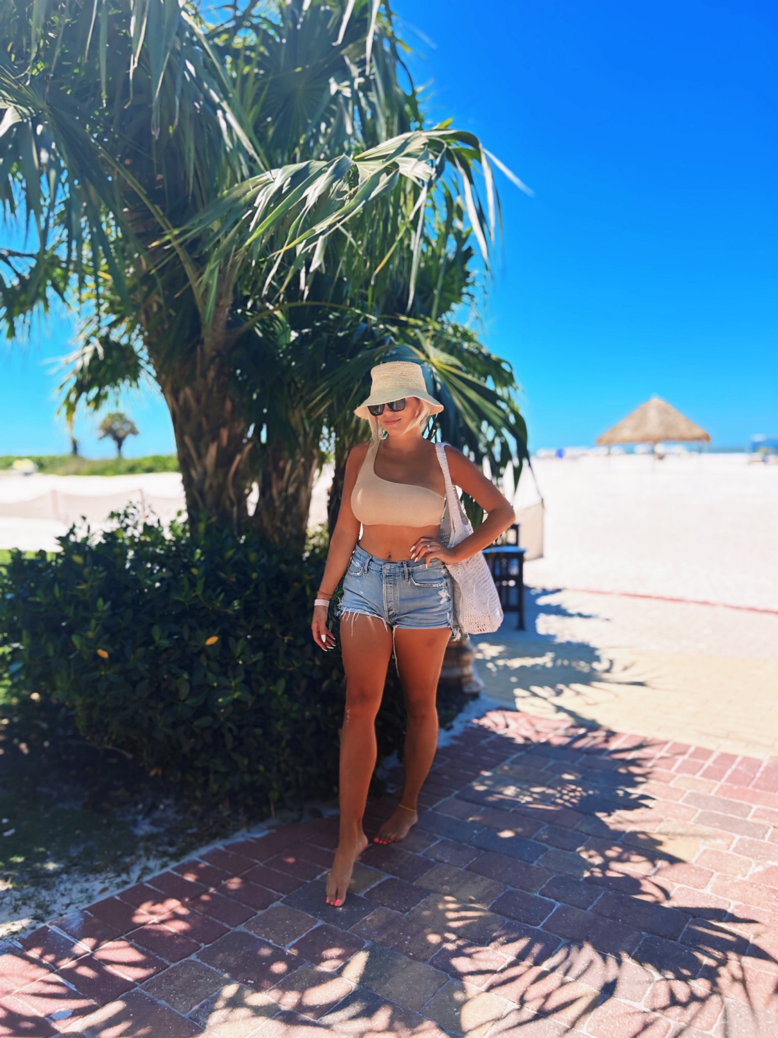 Favorite swimsuit! I did a large top and bottom 🤍 favorite denim shorts are true to size! I do a 28