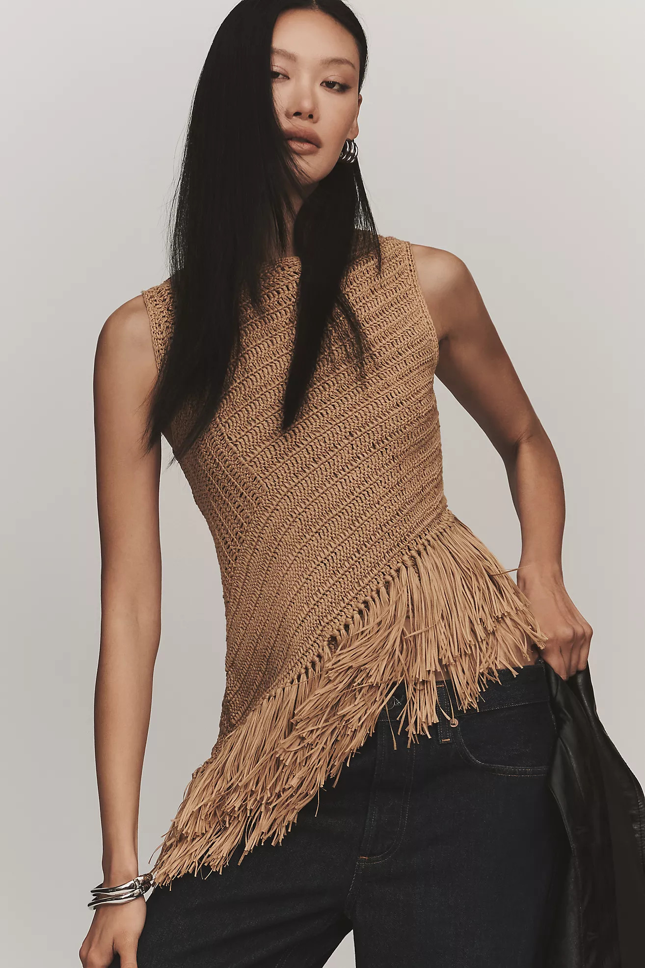SIMONMILLER Beja Crochet Fringe Top | Anthropologie (US)