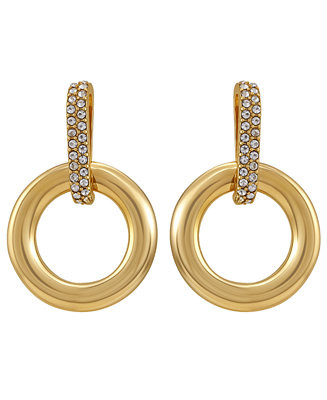 Gold-Tone Door Knocker Drop Earrings | Macy's