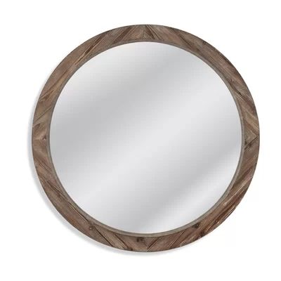 Union Rustic Booker Round Wood Wall Mirror | Wayfair North America
