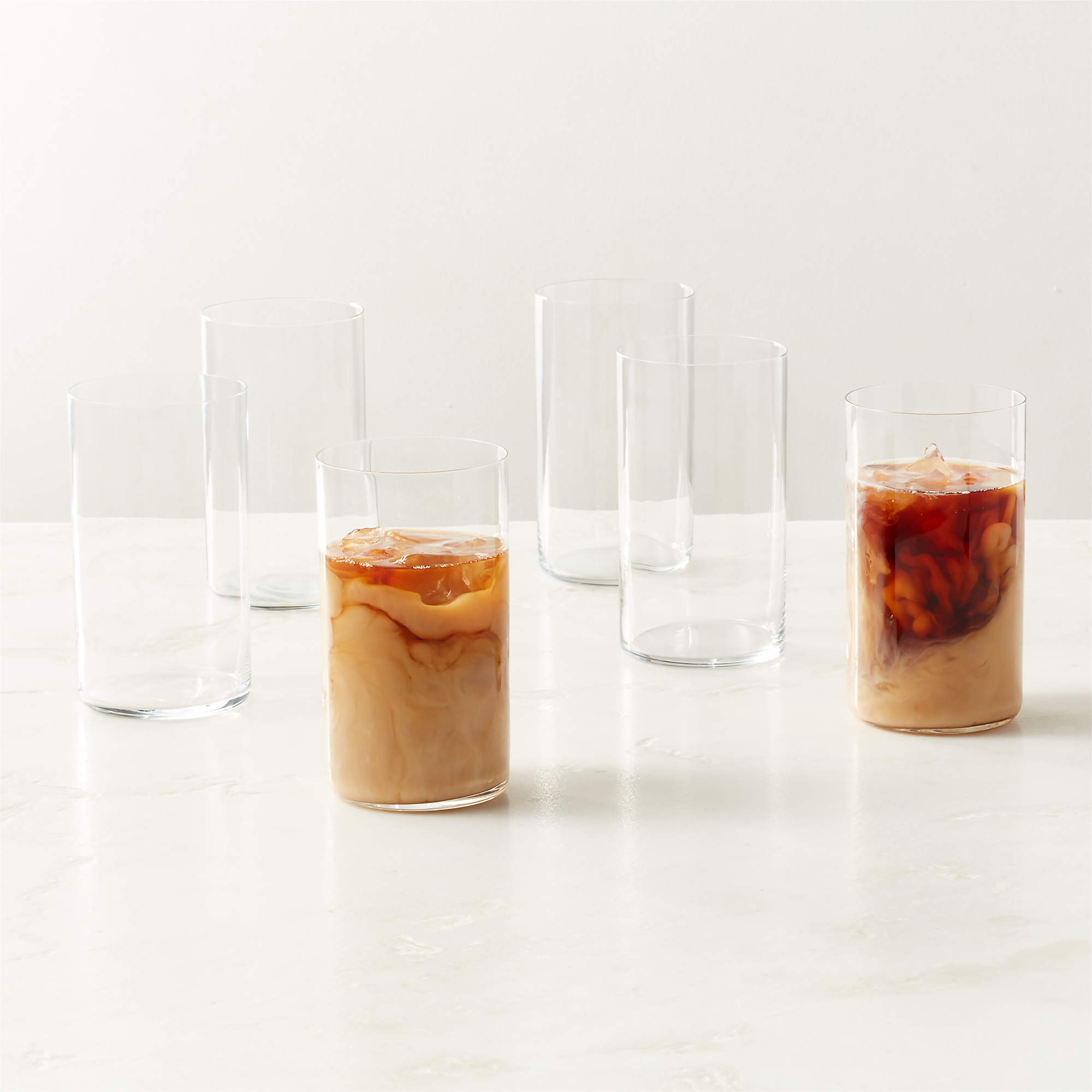 Boaz Clear Cooler Glasses Set of 6 + Reviews | CB2 | CB2