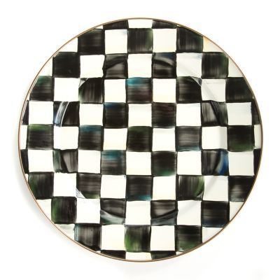 MacKenzie-Childs Courtly Check Enamel Charger/Plate | MacKenzie-Childs