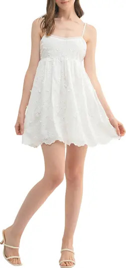 All in Favor Broderie Anglaise Sleeveless Minidress | Nordstrom | Nordstrom