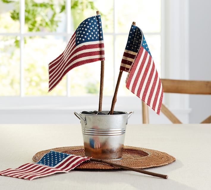 Liberty Burlap Flag - Set of 4 | Pottery Barn (US)
