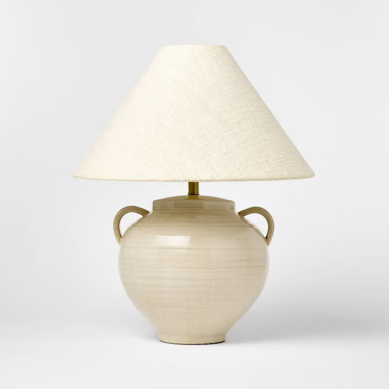 Ceramic Table Lamp with Handles Cream - Threshold™ designed with Studio McGee | Target