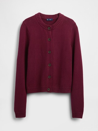 100% Cotton Crewneck Cardigan | Gap | Gap (US)