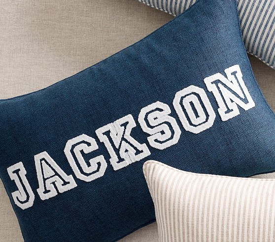 Monogram Name Pillow Cover | Pottery Barn Kids