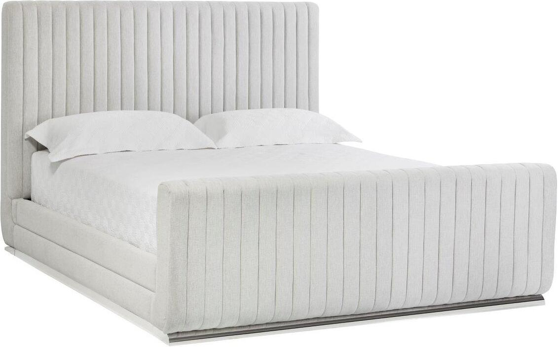 Hylan Hemingway Marble Fabric King Panel Bed | 1stopbedrooms