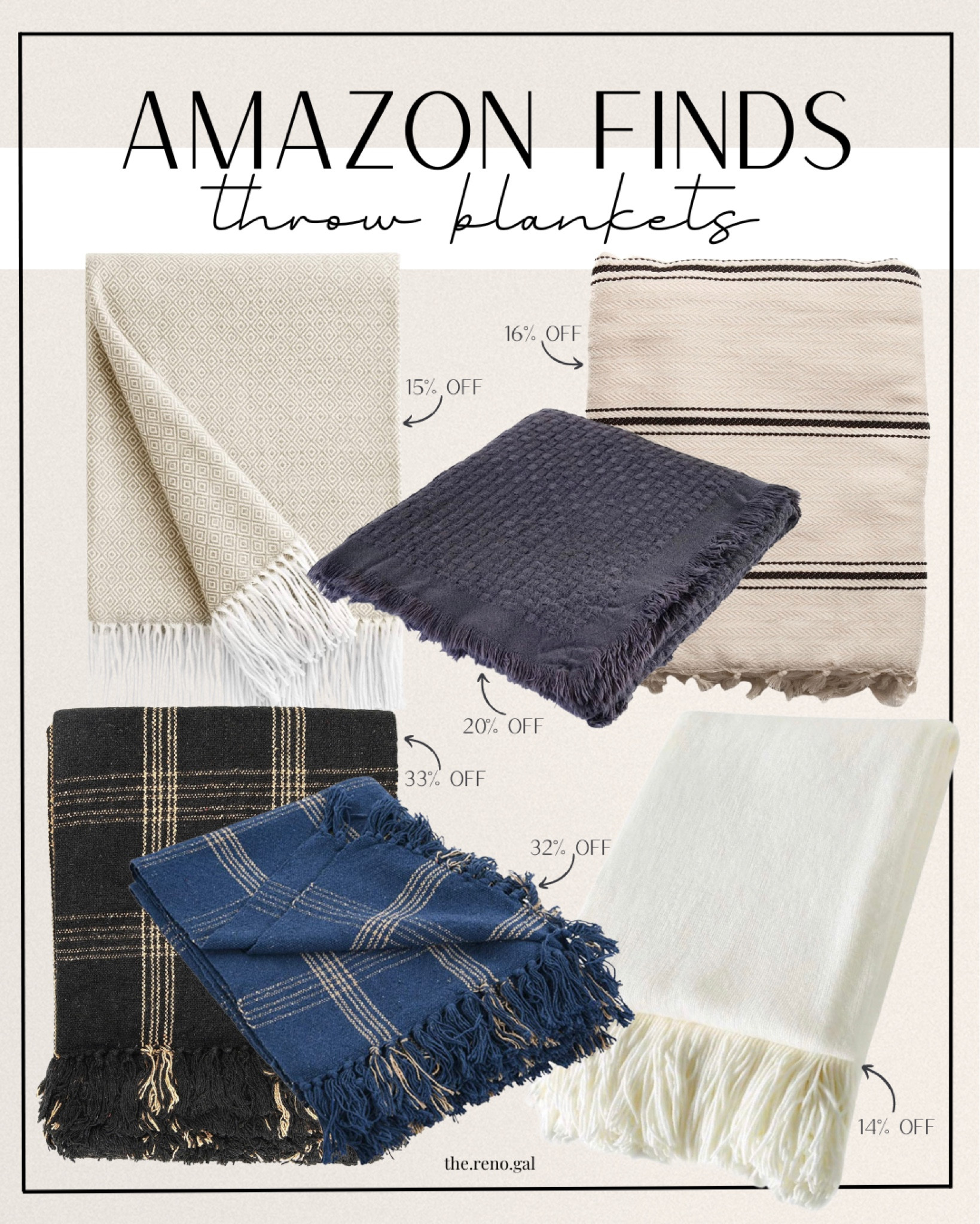 Amazon Prime Early Deals throw blankets!

Neutral throw blanket | throw blanket with fringe | tan throw blanket | khaki throw blanket | cream throw blanket | beige throw blanket | farmhouse blanket | tan and black blanket | black striped blanket | white throw blanket | blue plaid throw blanket | black plaid, throw blanket | charcoal throw blanket | waffle throw blanket 

#founditonAmazon #Amazonfind

#LTKxPrimeDay #LTKhome #LTKsalealert