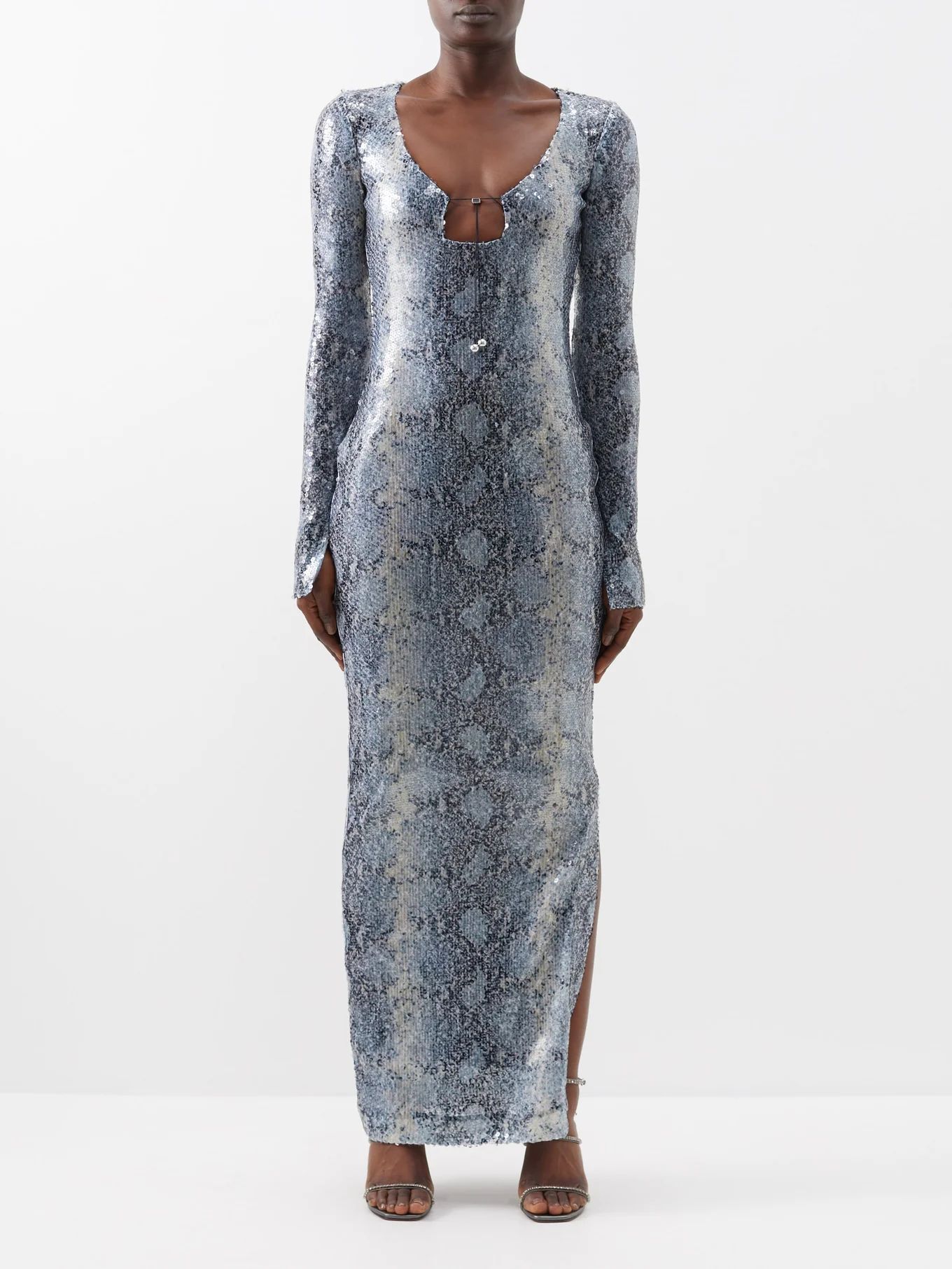 Solaria python-effect sequinned gown | Matches (US)