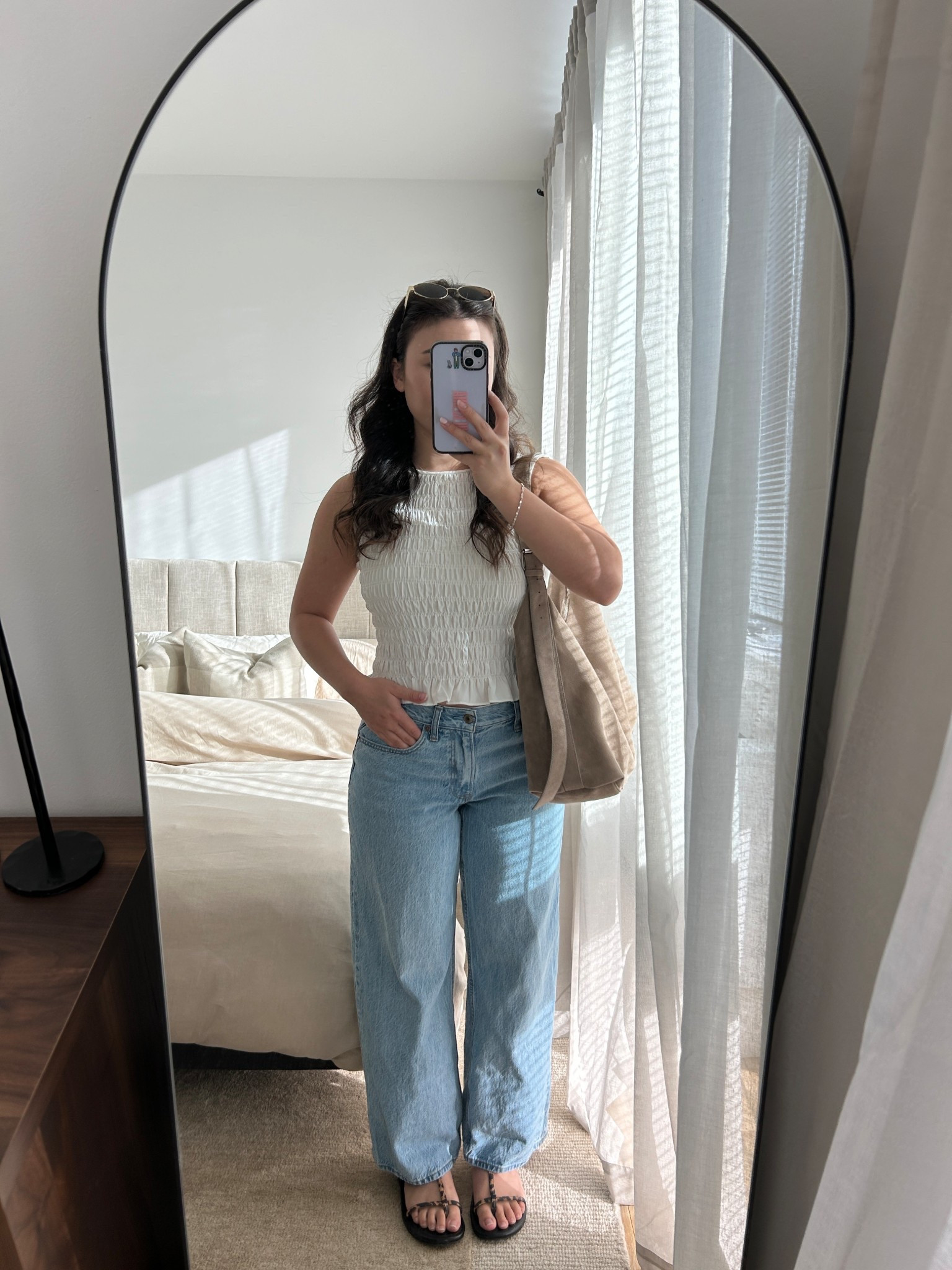 Top: wearing a small 
Bottom: wearing a size 26
