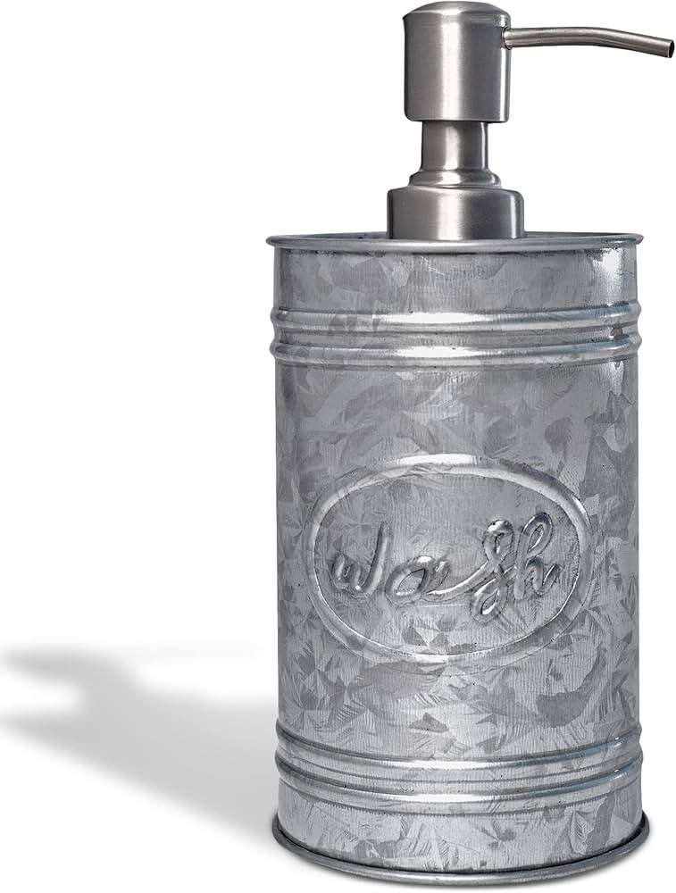 Autumn Alley Galvanized Farmhouse Soap Dispenser Kitchen - Liquid Soap Dispenser for Bathroom - D... | Amazon (US)