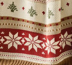 Gingerbread House Jacquard Fair Throw | Pottery Barn (US)