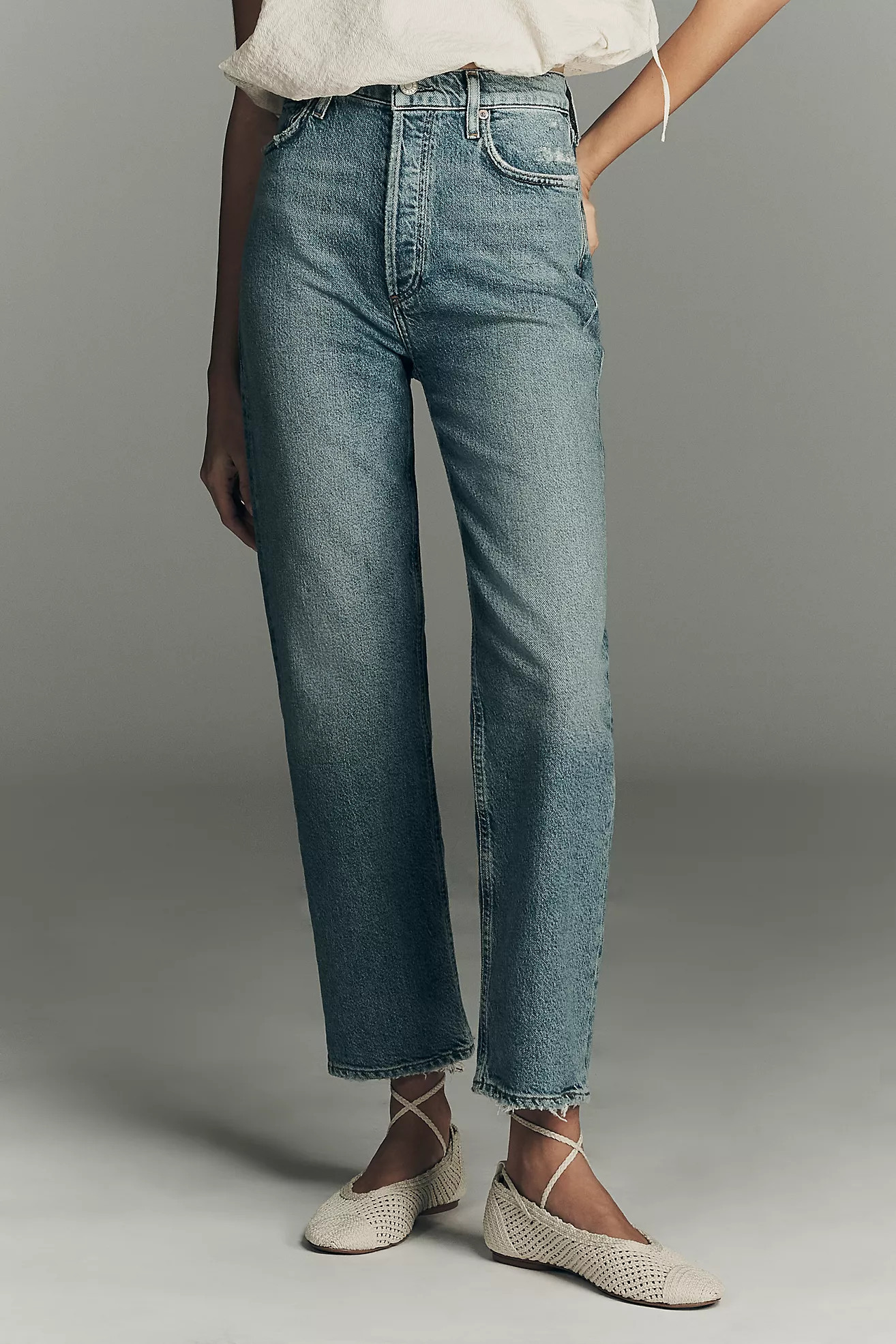 AGOLDE 90s Pinch High-Rise Crop Straight-Leg Jeans | Anthropologie (US)