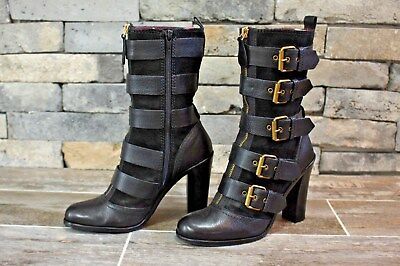 MARC BY MARC JACOBS Gold Buckle Leather Suede MidCalf Belted HEEL BOOTS / 36.5  | eBay | eBay AU