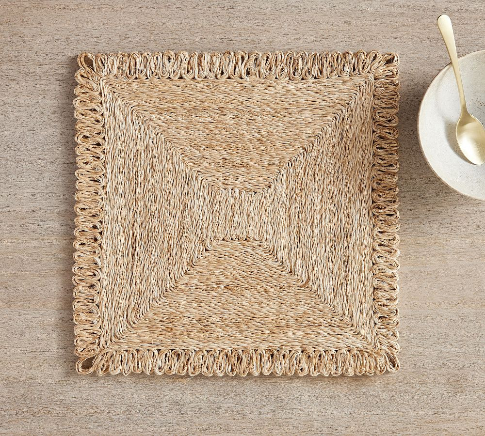 Handcrafted Square Abaca Placemats | Pottery Barn (US)