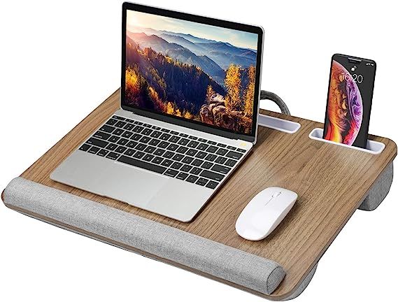 HUANUO Lap Desk - Fits up to 17 inches Laptop, Built in Wrist Pad for Notebook, Tablet, Laptop St... | Amazon (US)