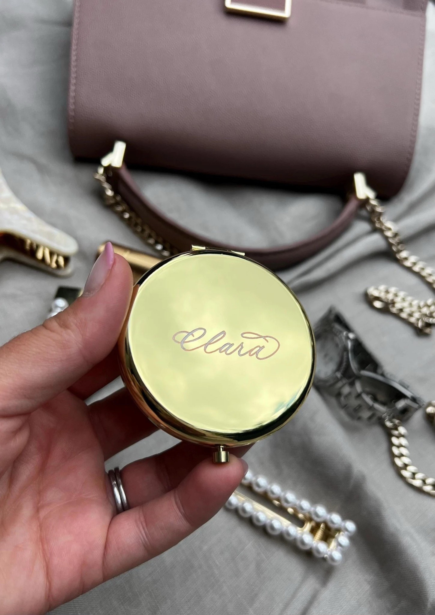 I think these engraved pocket mirrors are so vintage and chic! Great stocking stuffer or bridesmaid gifts. And you support a small Etsy business!

#LTKFindsUnder50 #LTKBeauty #LTKGiftGuide