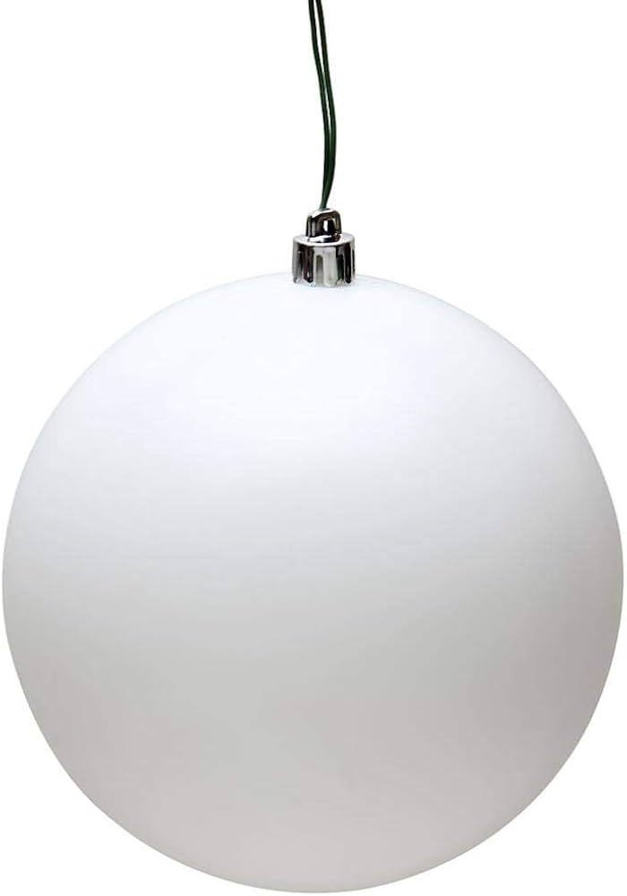 Vickerman 484883 - 6" White Matte Ball Christmas Tree Ornament (4 pack) (N591511DMV) | Amazon (US)