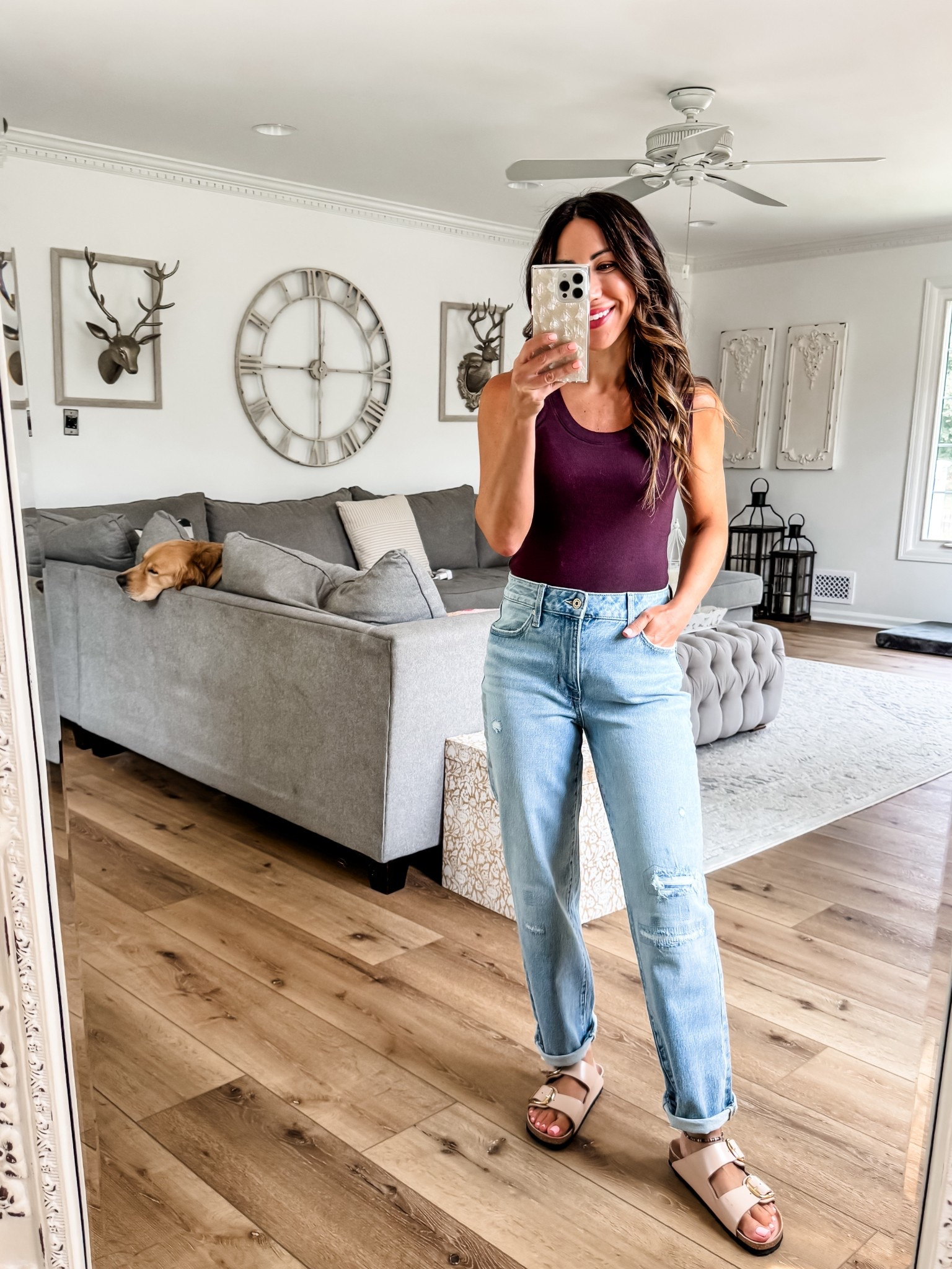 Jeans 2 short. XS tank.

#LTKFindsUnder50 #LTKFindsUnder100 #LTKOver40