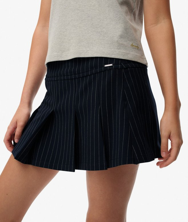 Pinstripe Pleat Mini Skirt | Superdry (UK)