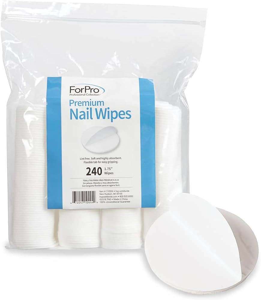 ForPro Premium Nail Wipes, Lint-Free Cotton Nail Wipes for Removing Nail Polish, 1.75”, 240-Cou... | Amazon (US)