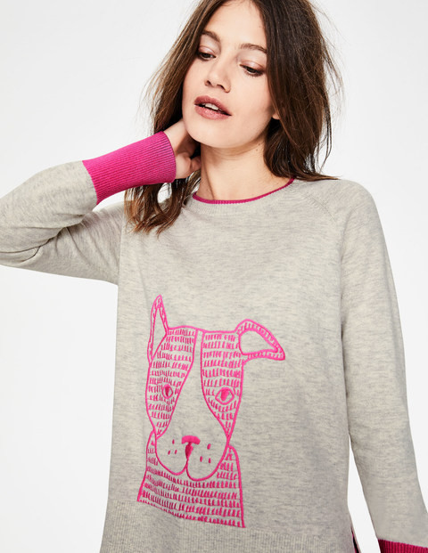 Romy Sweater Novelty Dog Embroidery Women Boden | Boden (US)