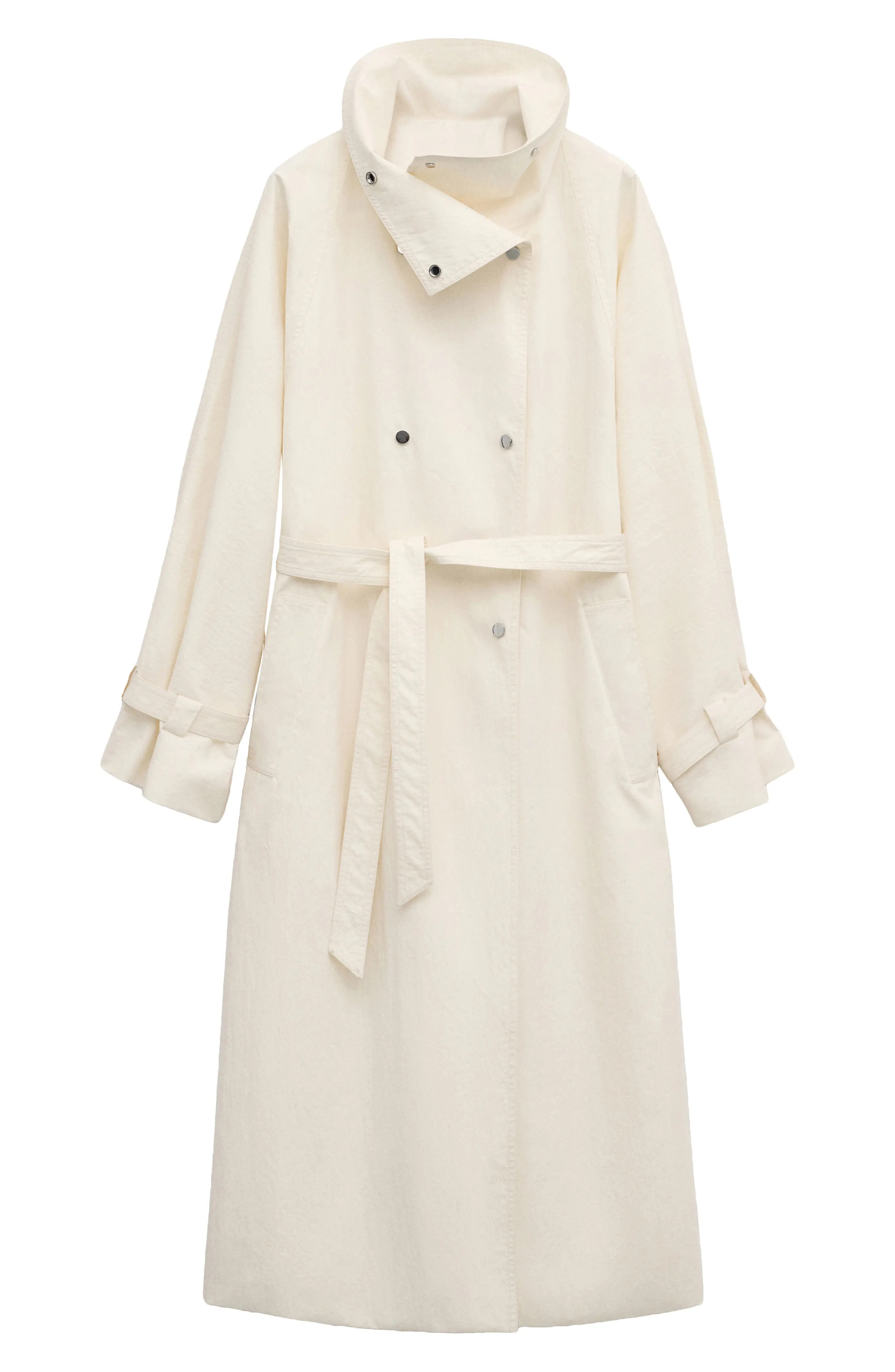 Funnel Neck Oversize Cotton Blend Trench Coat (Women) | Nordstrom | Nordstrom