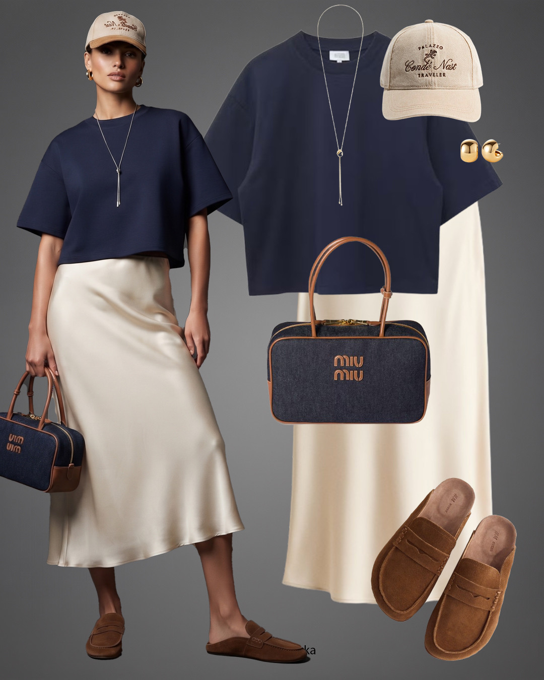 Satin skirt styling✨ Everything is linked below 🤍 

 #LTKstyletip #LTKcapsule #satinskirt #casualoutfit